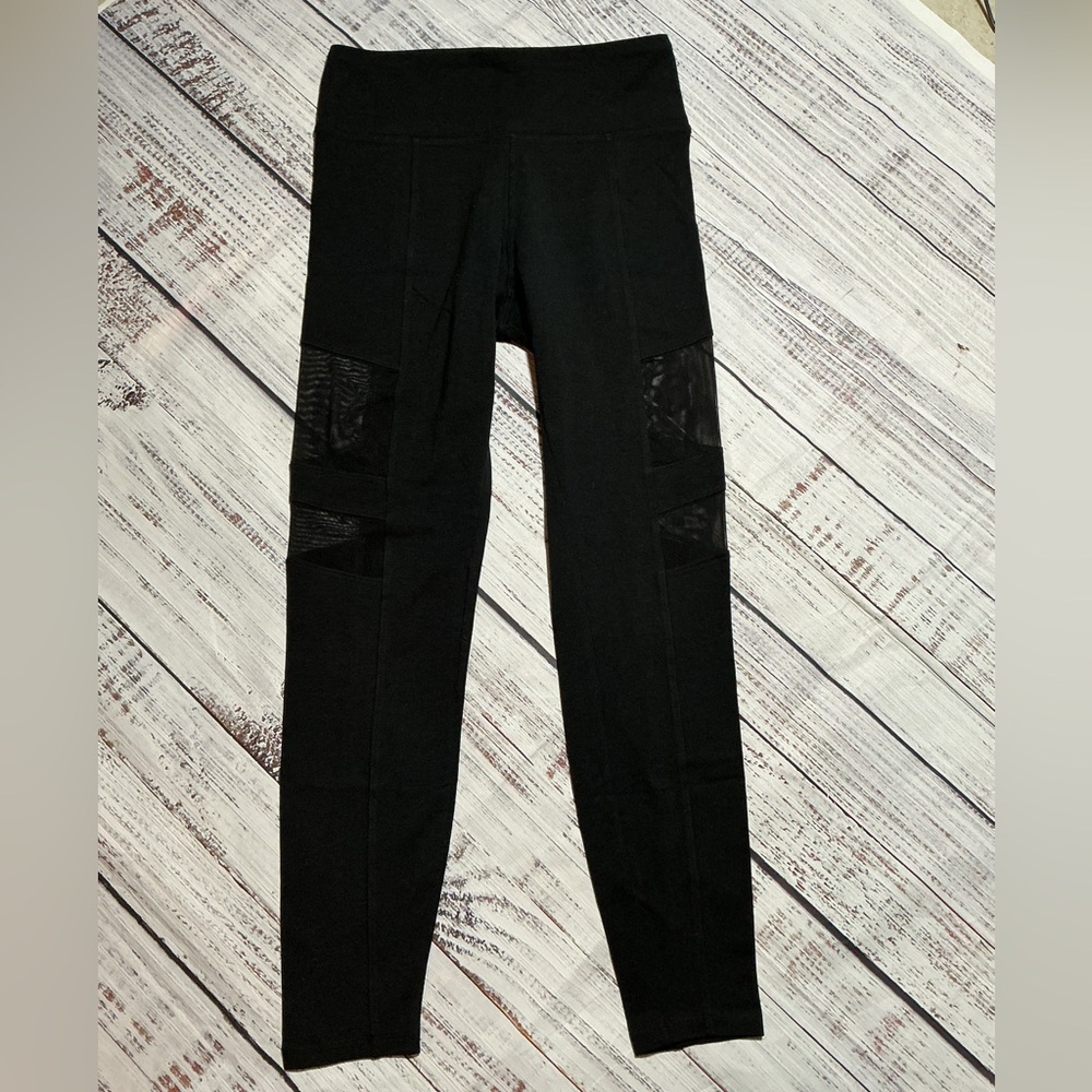 Express Black Leggings with mesh on sides. Size S.